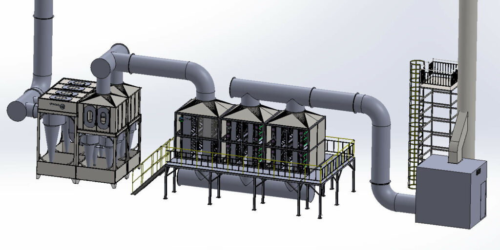 Depurador de tratamiento de gases residuales orgánicos, proyecto de mejora de la torre de purificación de niebla ácida First General Technology Co., Ltd. | first general technology inc.