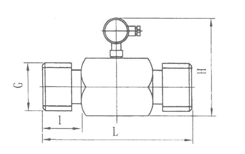 Serie frv-medidor de flujo de turbina-tabla de dimensiones tipo de diente