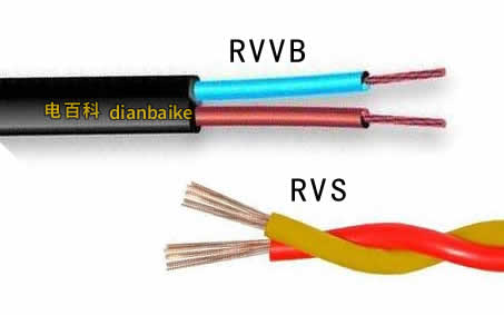 แผนภาพเอนทิตีของสายเคเบิล RVS และ RVVB วิศวกรรมกระแสไฟฟ้าเบา