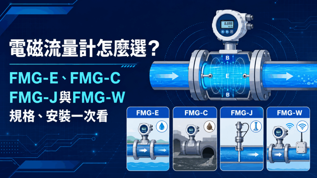 電磁流量計怎麼選？fmg-e、fmg-c、fmg-j與fmg-w規格、安裝一次看